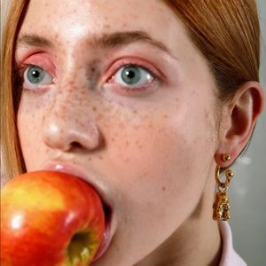 SAFSAFU 24K GOLD PLATED GUMMY BEAR EARRING